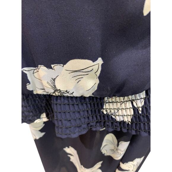 Size 20W Ms Russ Womens 1980s Sheer Skirt Shirt Outfit Navy Blue - Picture 7 of 12